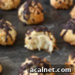 Decadent Chocolate Coconut Macaroons 6 A macaroon with bite taken off