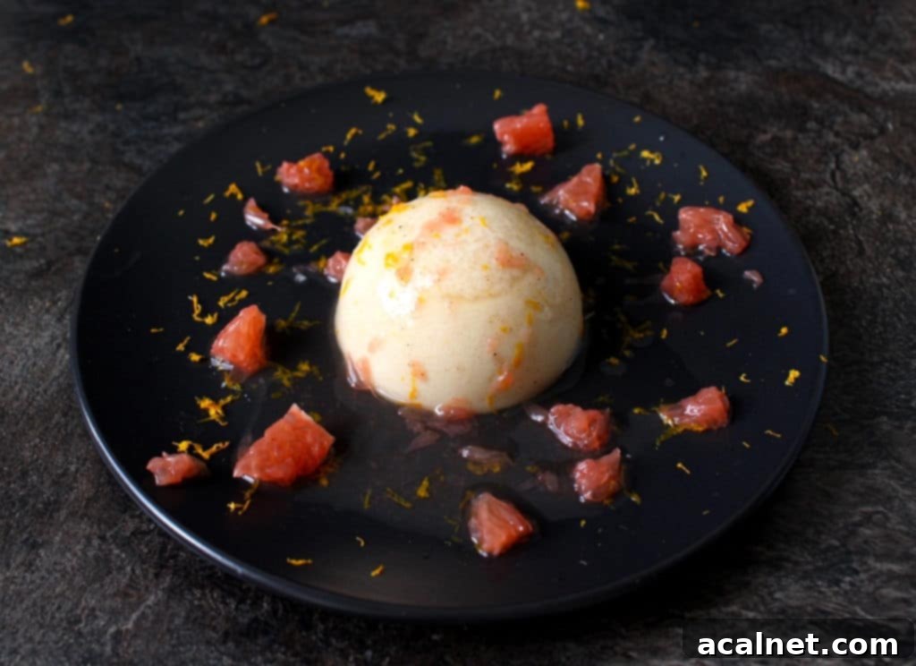Vegan Grapefruit Orange Panna Cotta