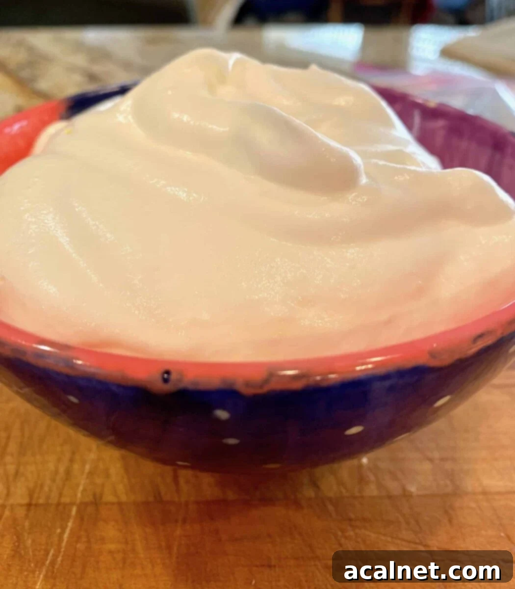 A bowl of fresh whipped cream