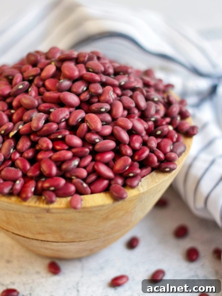 Baked Red Bean Delights 3 Red Beans in a Wooden Bowl