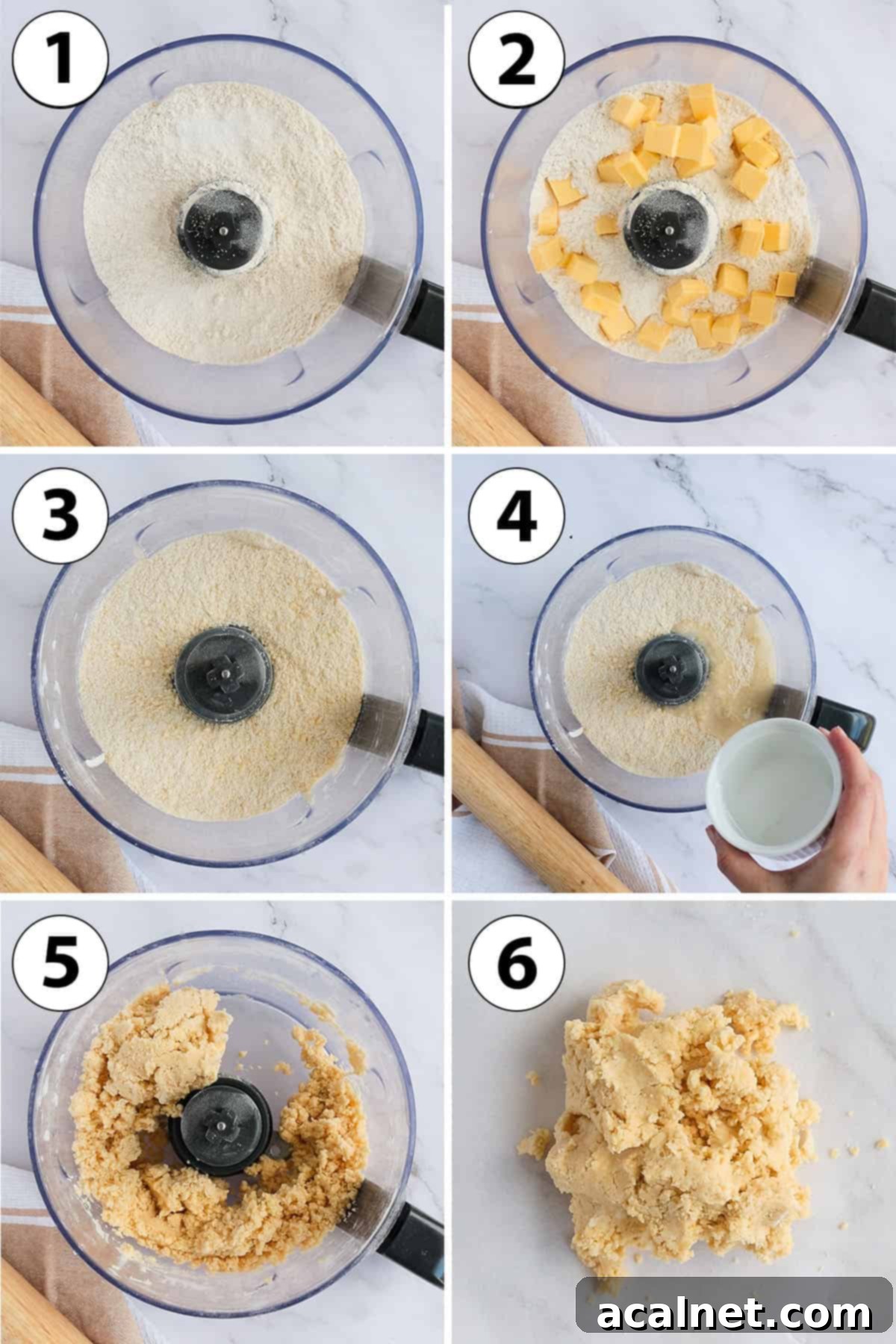 Process Shot: making the pastry in the food processor.