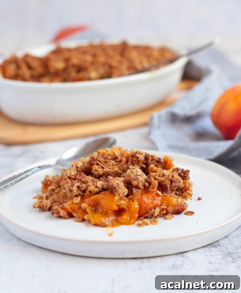 One serving of the dessert on a white plate with a metal spoon