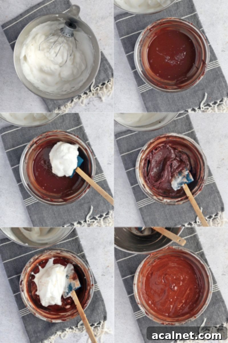 Aquafaba Chocolate Mousse: process shots