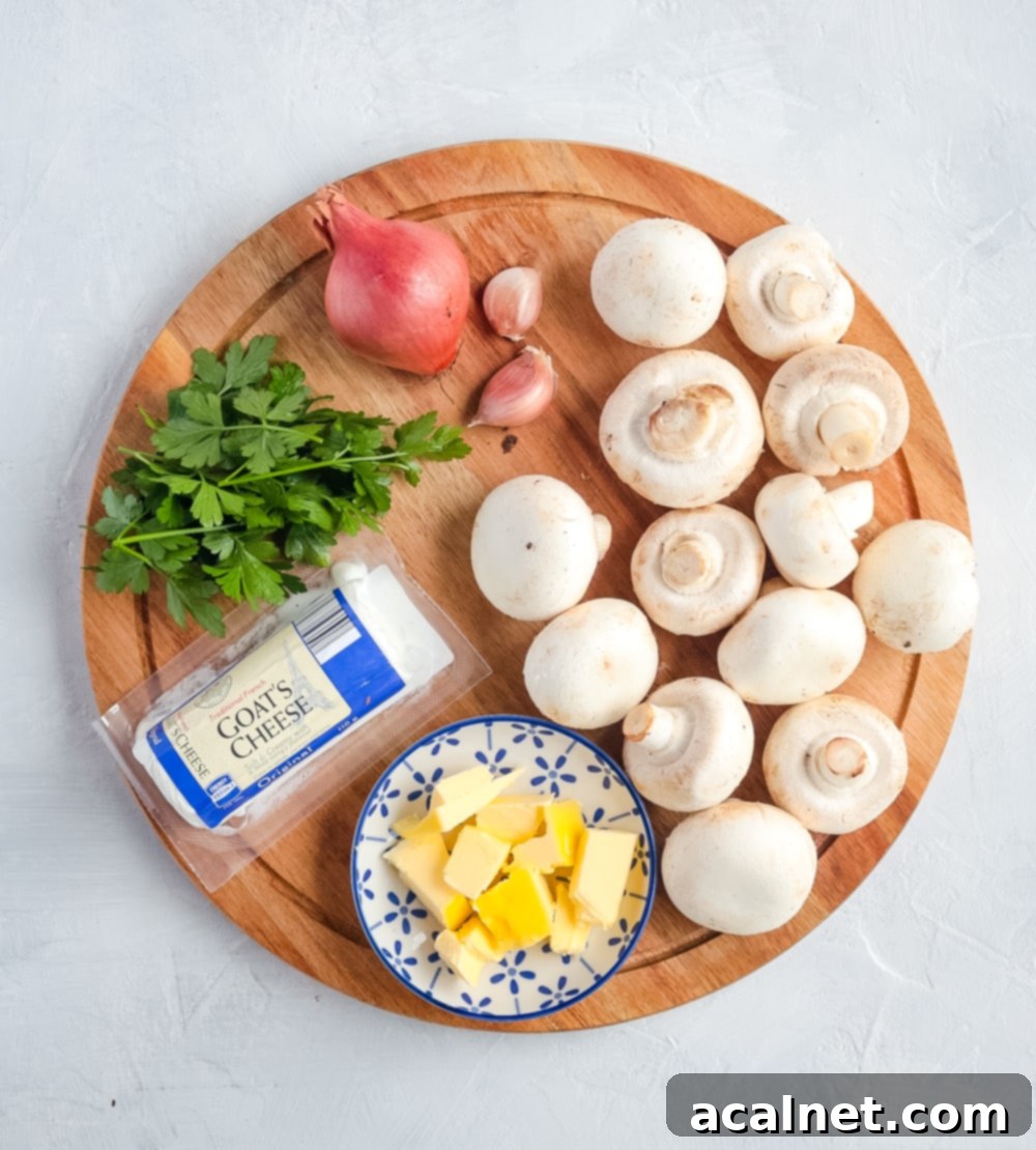 Ingredient Shot on a round wooden board
