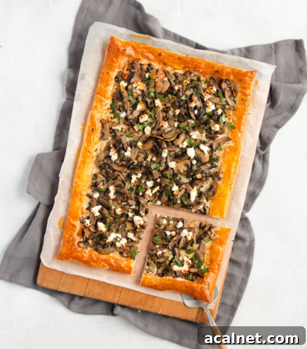 Baked Tart from above with a slice cut off