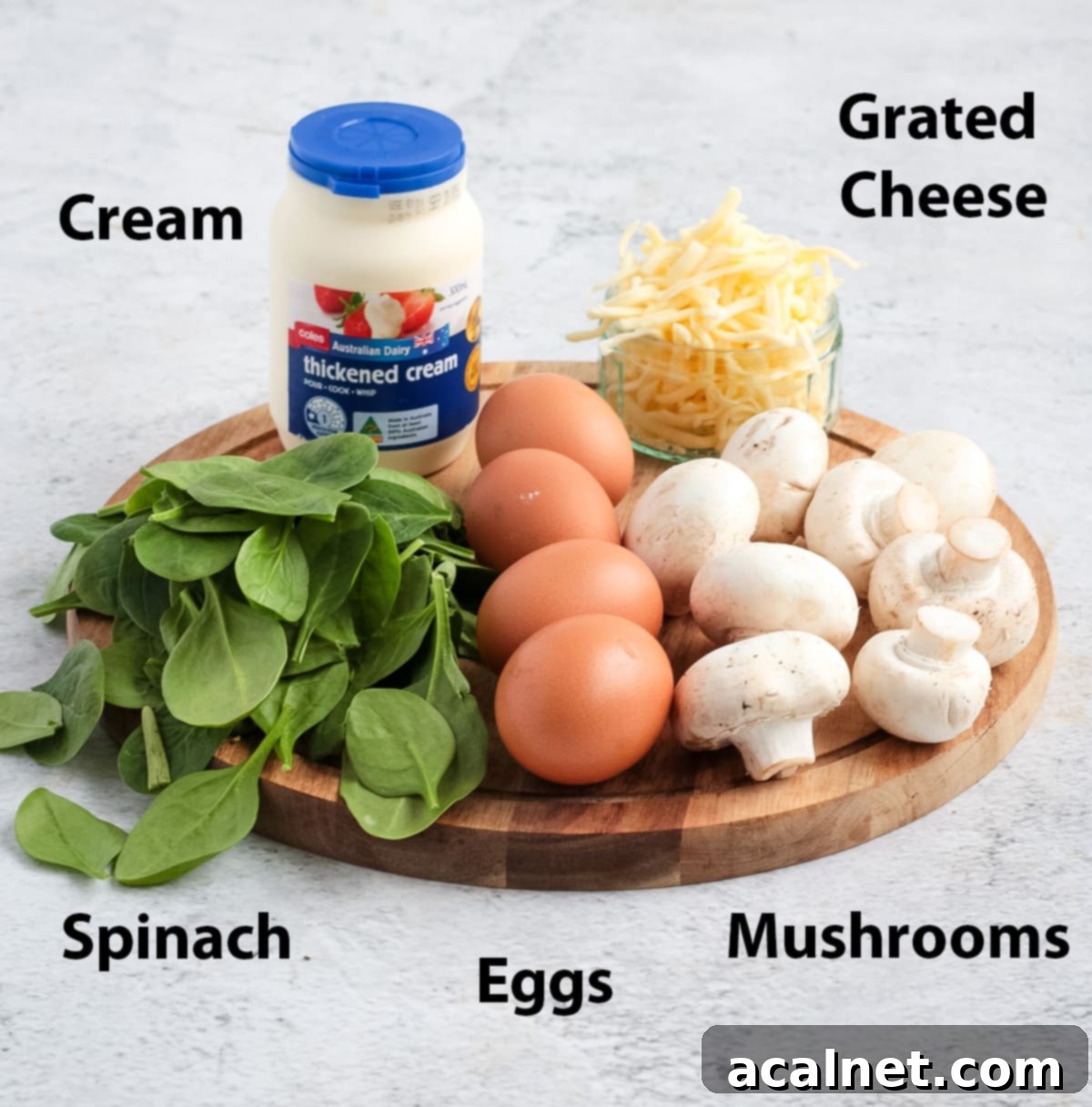 Ingredient Shot for quiche filling