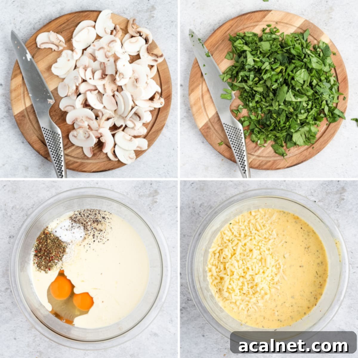 Process Shot: making the quiche filling