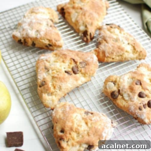Pear Chocolate Scones