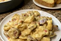Creamy Tortellini with Smoked Sausage and Boursin Cheese Recipe