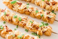 Crispy Tater Tot Skewers with Dipping Sauce Recipe