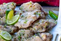 Honey-Lime Glazed Chicken Thighs with Garlic and Cilantro