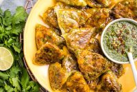 Crispy Baked Samosas with Fresh Cilantro Chutney Recipe