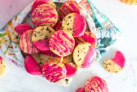 Glazed Hibiscus Shortbread Cookies Recipe for Spring Tea