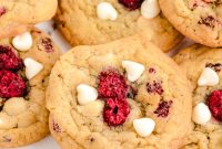 Soft Raspberry White Chocolate Cookies