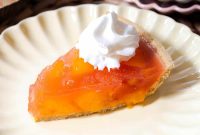 Creamy Peach Jello Pie Made with Canned Peaches