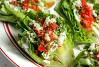 Handheld Wedge Salad: Crispy Mini Iceberg Wedges with Creamy Dressing