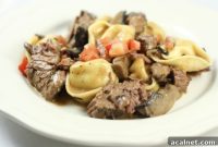 Slow-Cooker Braised Beef Short Ribs with Tortelloni in Marsala Cream Sauce