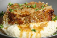 Juicy Pork Meatloaf with Savory Gravy