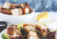 Crispy Pork Belly with Scallions and Soy Glaze