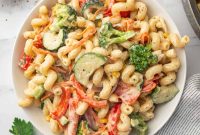 Creamy Vegetable Pasta with Garlic and Parmesan