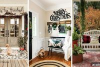 35 Warm and Inviting Christmas Front Entry Ideas