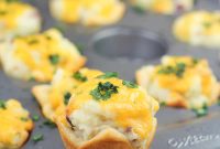 Crispy Cheesy Ranch Mashed Potato Cups