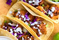 Crispy Roasted Cauliflower Tacos with Avocado Lime Slaw