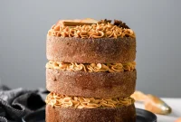 Apple Cider Donut Cake with Dulce de Leche Frosting — Autumn Dessert