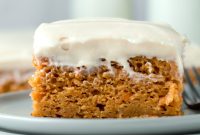 Moist Pumpkin and Carrot Layer Cake with Spiced Cream Cheese Frosting