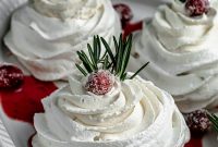 Cranberry Curd Pavlovas: Tart & Creamy Meringue Dessert