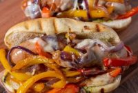 Grilled Italian Sausage and Peppers Sandwich on the Big Green Egg