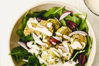 Crispy Baked Falafel with Creamy Tahini Sauce (GF, Vegan)