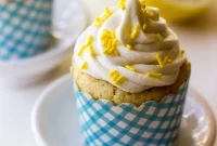 Lemon Curd-Filled Cupcakes with Vanilla Buttercream Frosting