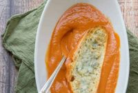 Creamy Tomato Soup with Gorgonzola Croutons Recipe