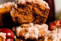 Maple-Glazed Pumpkin Streusel Muffins for Fall Breakfast