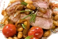 Tuscan Steak with White Beans and Rosemary