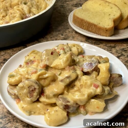 Creamy Tortellini with Smoked Sausage and Boursin Cheese