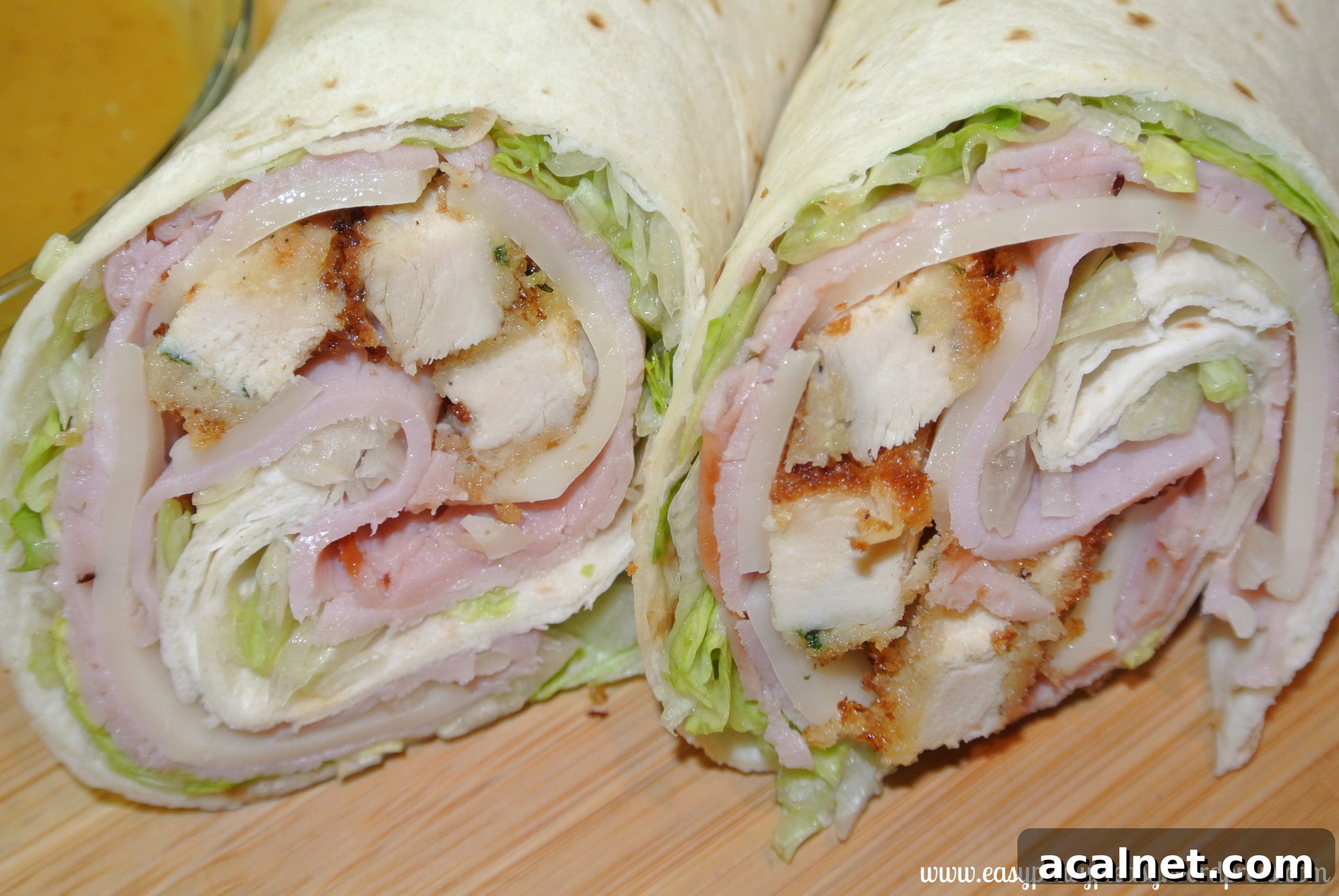 Chicken Cordon Bleu Wraps
