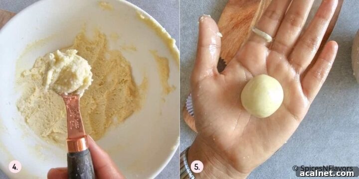 shape the mixture into ladoo