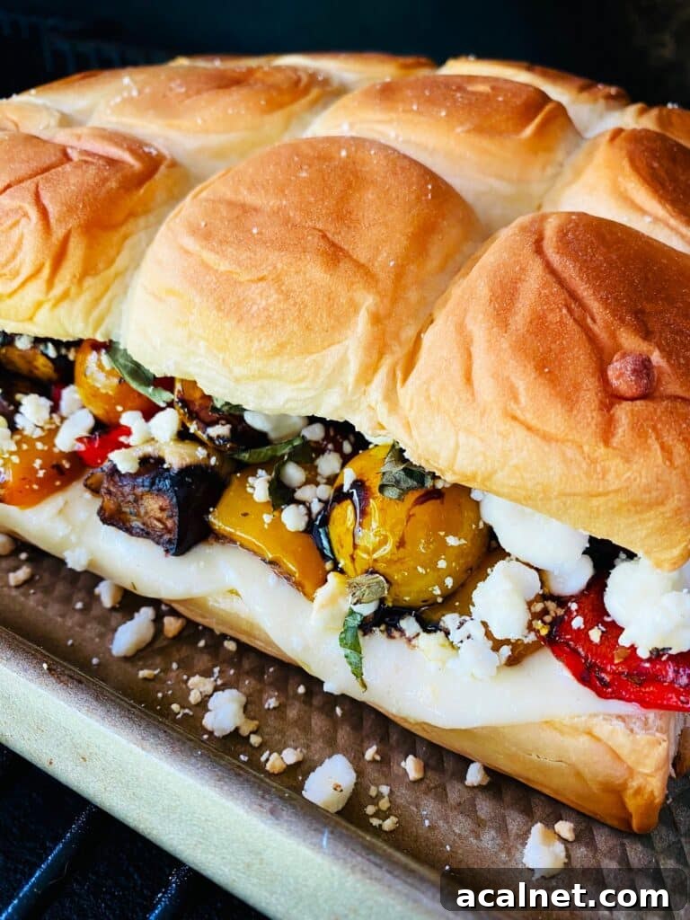 Smoked Veggie Goat Cheese Sliders