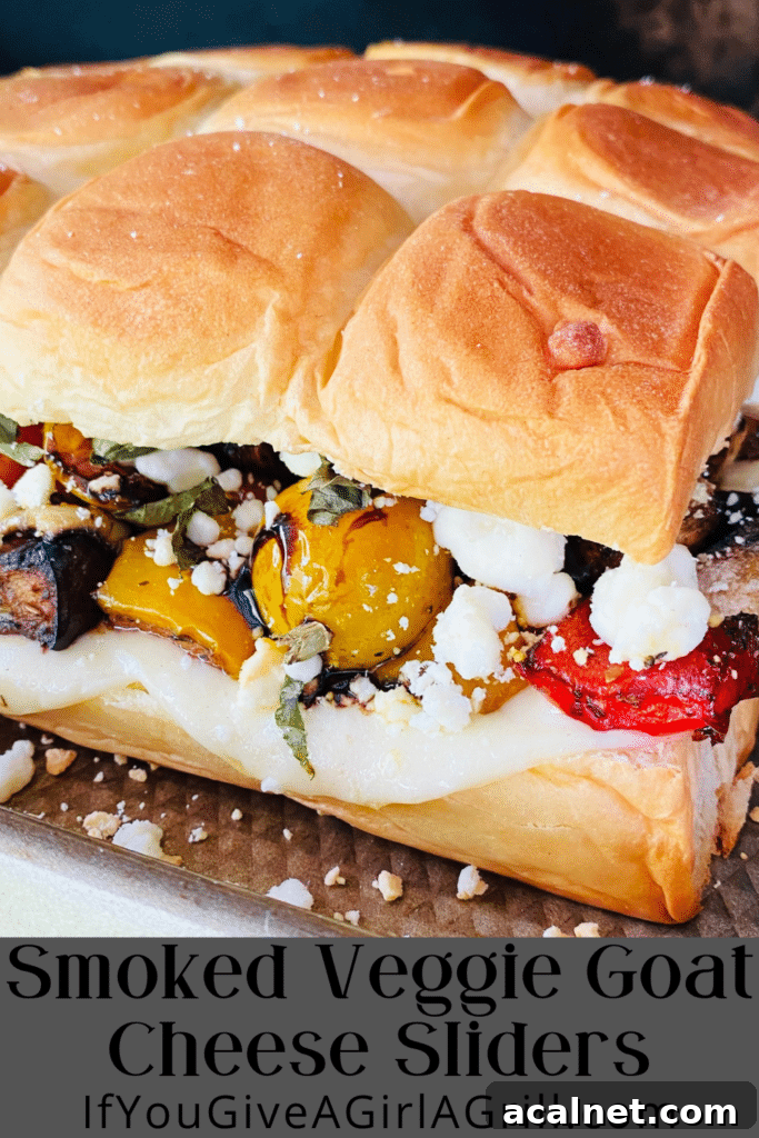 Smoked Veggie Goat Cheese Sliders