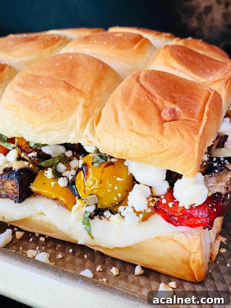 Smoked Veggie Goat Cheese Sliders
