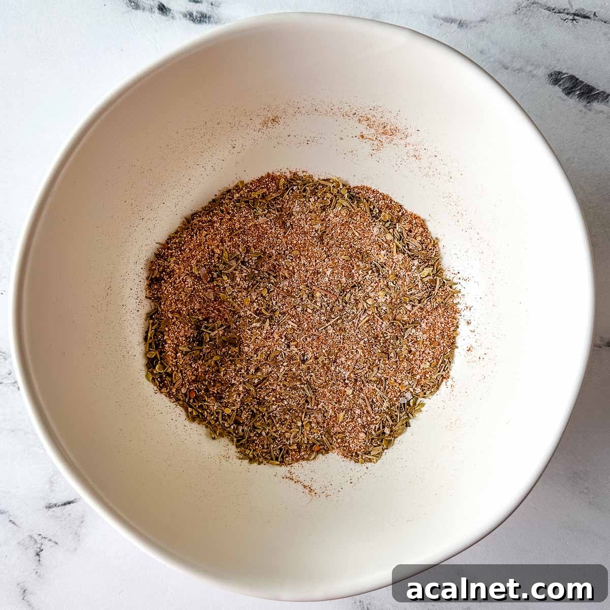 Combined blackening spice in a bowl.
