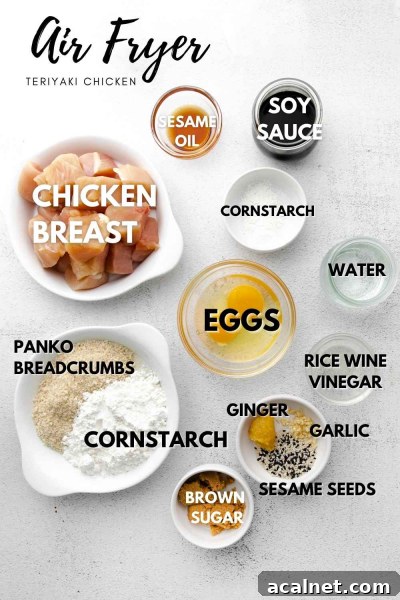 ingredients for air fryer teriyaki chicken