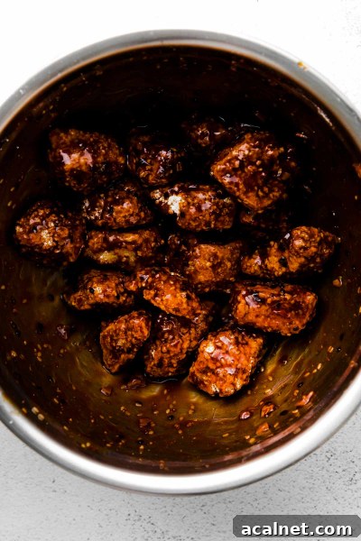 air fryer teriyaki chicken coated in sauce