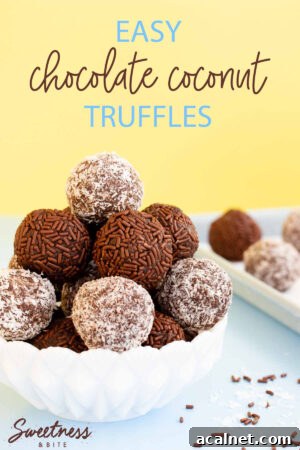 Chocolate coconut truffles