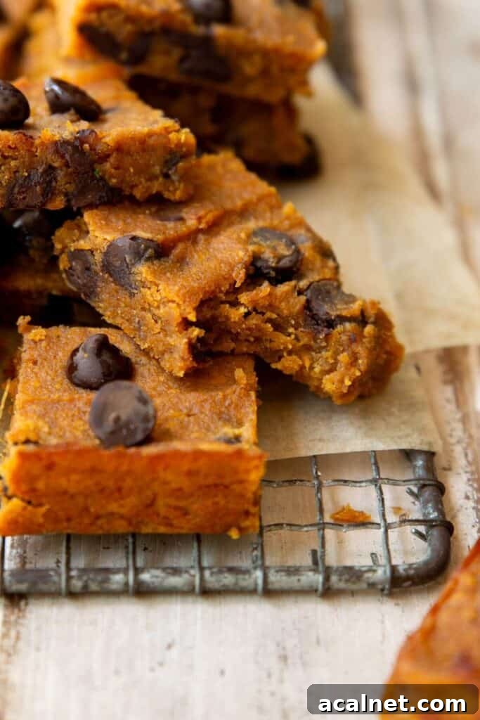 bite out of a rich and fudgy sweet potato blondie