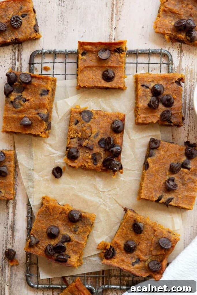 sweet potato blondies with chocolate chips