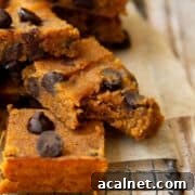fudgy sweet potato blondies with chocolate chips