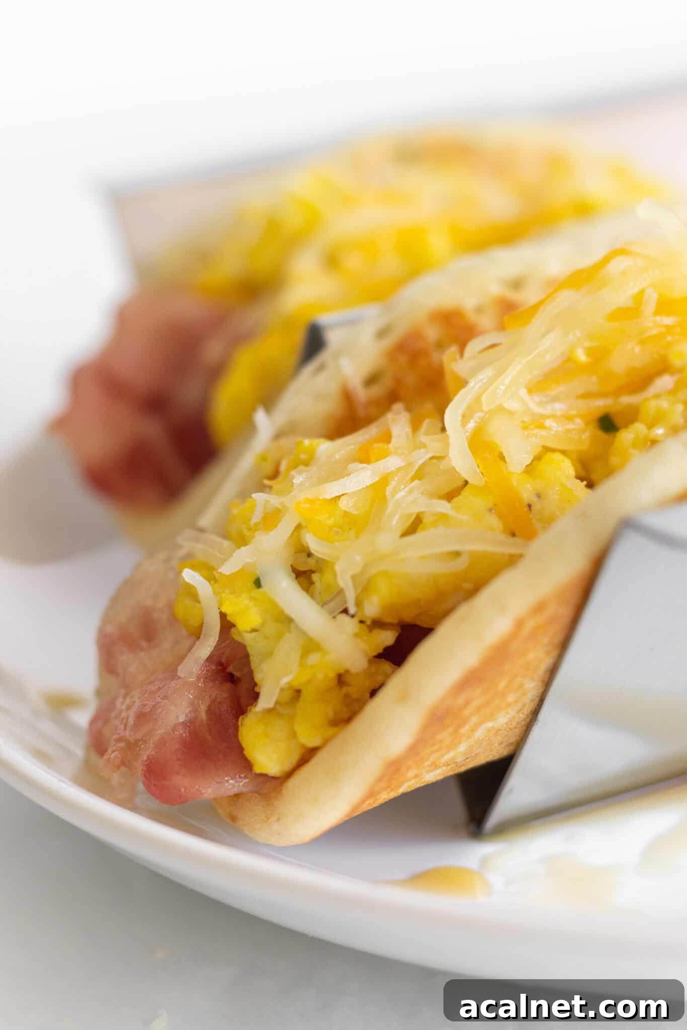 Fluffy Pancake Tacos: Sweet and Savory Breakfast Wraps 5 Serving pancake tacos for breakfast.